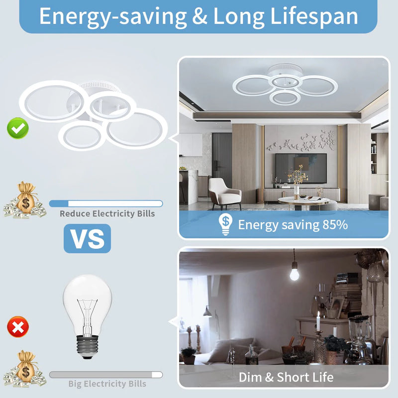 Lustre de Acrílico com Controle Remoto - Classic Circle